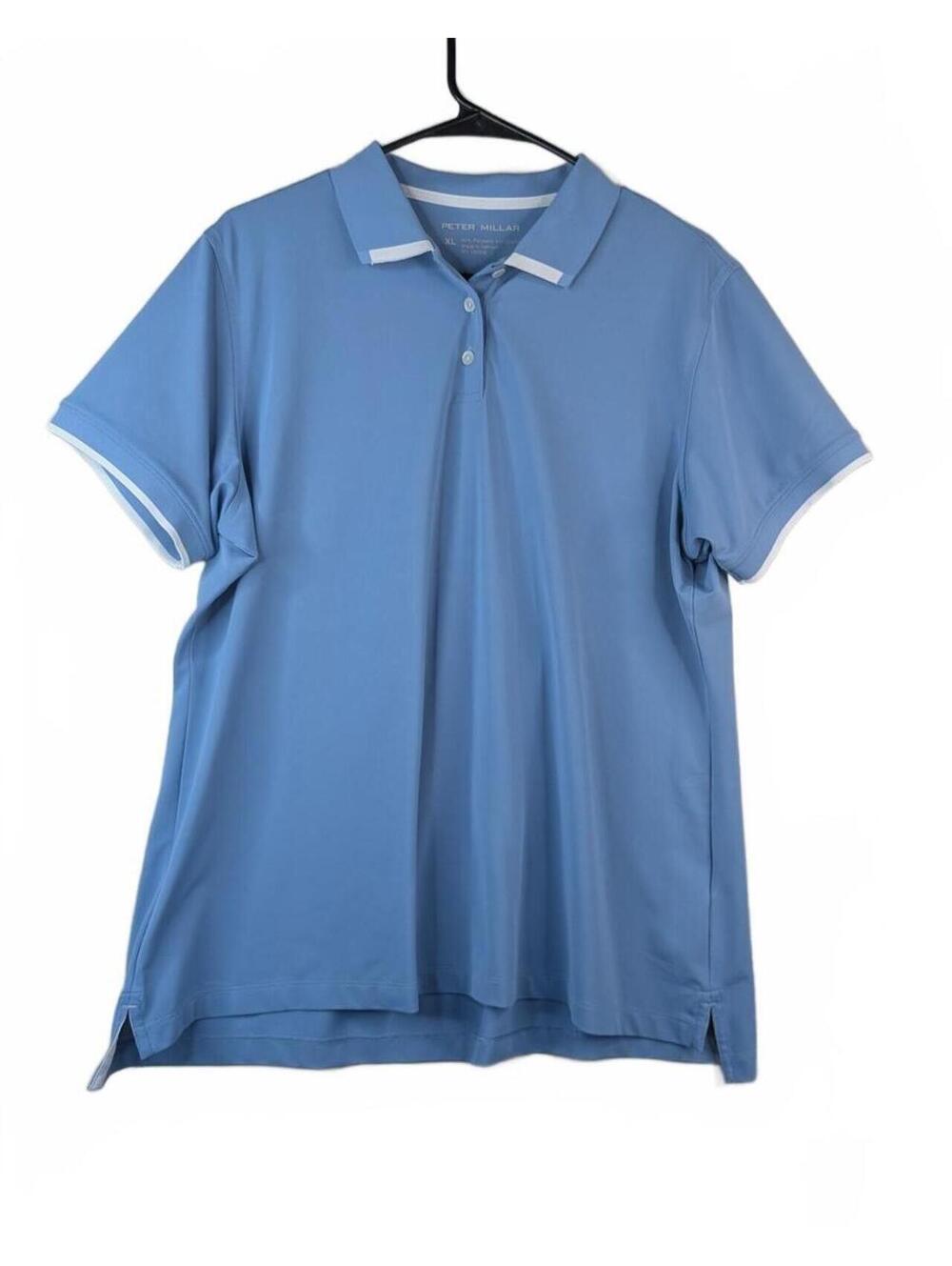 Peter Millar Light Blue Performance Polo Shirt Men's XL
